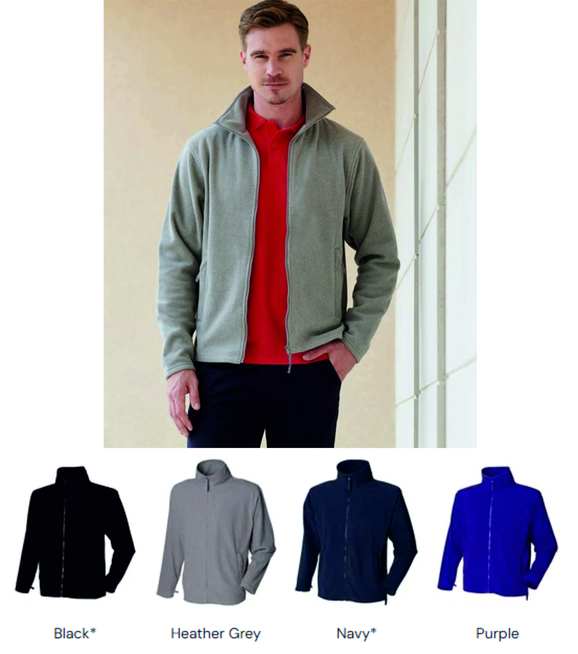 Henbury H850 Full Zip Fleece Jacket  Henbury H850 Full Zip Fleece Jacket